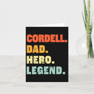 Cordell Papa Held Legende Gepersonaliseerde Aangep Kaart