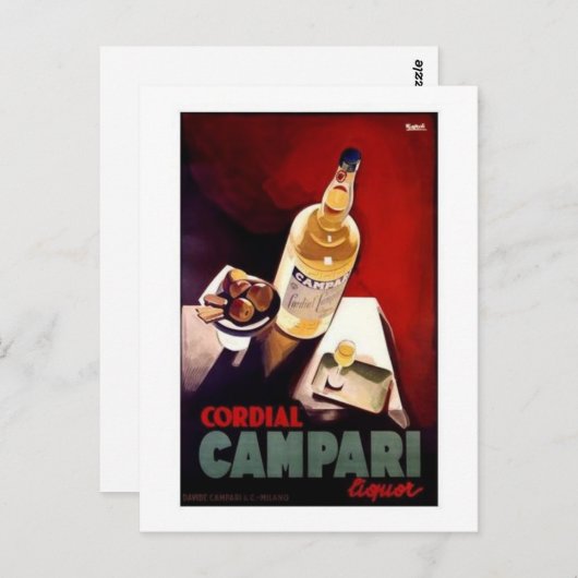 Cordial Campari Briefkaart (Voorkant / Achterkant)