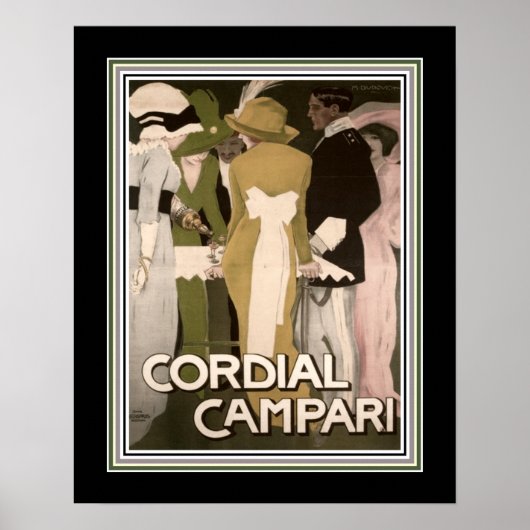 Cordial Compari Vintage en Poster (Voorkant)