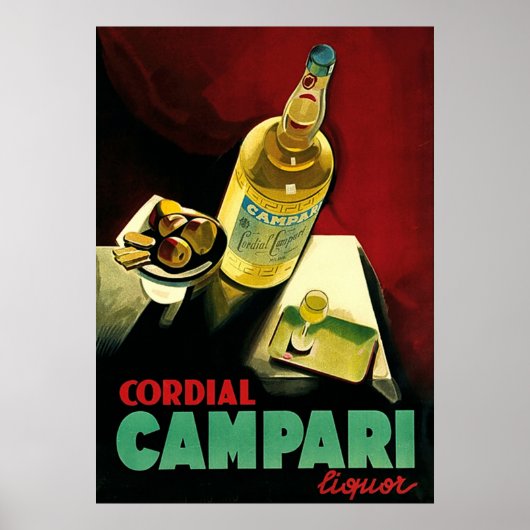 Cordial liqour ~ alcohol Adverteren. Poster (Voorkant)