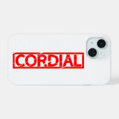 Cordial Stamp iPhone 15 Case (Achterkant horizontaal)