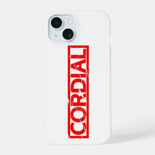 Cordial Stamp iPhone 15 Case (Achterkant)