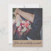 Cordially Invitation Simple Wedding Kaart (Voorkant)