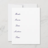 Cordially Invitation Simple Wedding Kaart (Achterkant)