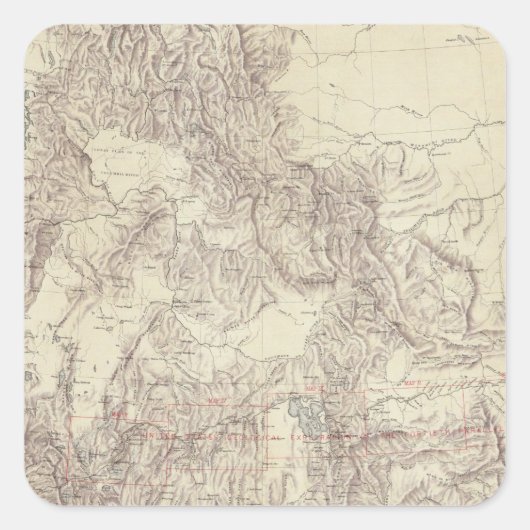 Cordilleras Vierkante Sticker (Voorkant)