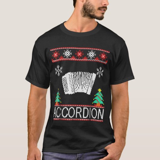 Cordion Kerstmis T-shirt (Voorkant)