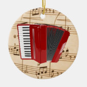 Cordion: Red Accordion, populair design, Keramisch Ornament (Voorkant)