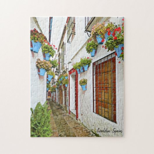 Cordoba Alleyway - het echte Spanje Legpuzzel (Verticaal)