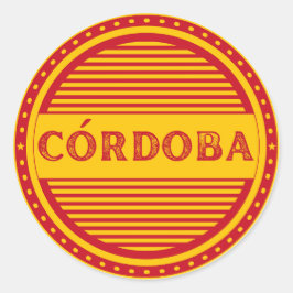 Córdoba City Pride Embleem – Spaanse identiteit Ronde Sticker