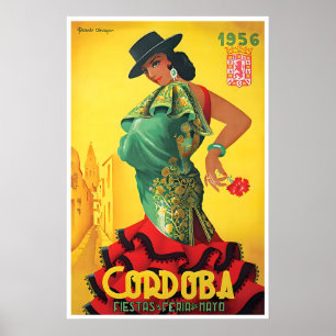 Cordoba Festival Poster Spanje Reis Kunst Vintage