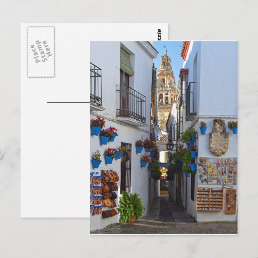 Cordoba Flower Street Briefkaart (Voorkant / Achterkant)