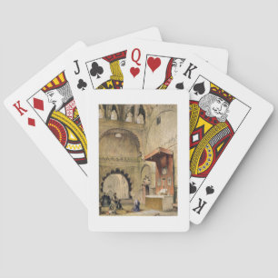 Cordoba: Monk bidt op een Christelijk altaar in he Pokerkaarten