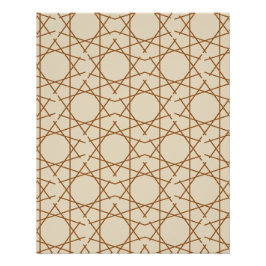 Cordoba Oker Geometrisch Patroon Poster