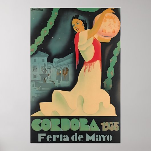Cordoba Print Spanje Reisposter Spaanse Kunst (Voorkant)
