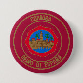 Córdoba Round Emblem Ronde Button 7,6 Cm (Voorkant)