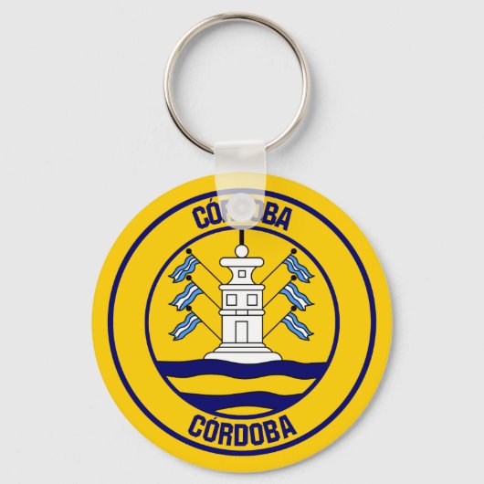 Córdoba Round Emblem Sleutelhanger (Voorkant)