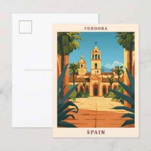 Cordoba Spanje Elegante Kunst Vintage Reizen Briefkaart