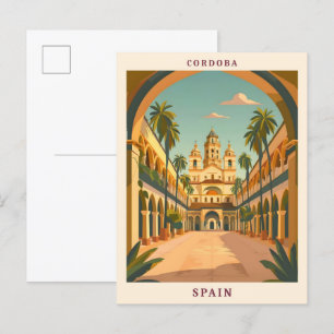 Cordoba Spanje Elegante Vintage Reizen Briefkaart