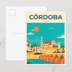 Cordoba Spanje  Illustratie Reizen Briefkaart