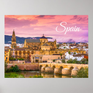 Cordoba, Spanje, prachtig Uitzicht van de zon Poster