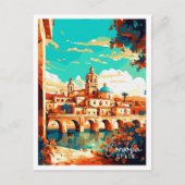 Cordoba Spanje vintage reisillustratie Briefkaart (Voorkant)