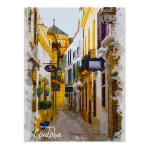 Cordoba Street — Spanje Briefkaart Perfect Poster