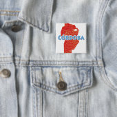 Córdoba Vierkante Button 5,1 Cm (In situ)