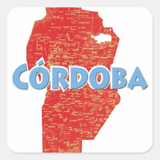 Cordoba Vierkante Sticker (Voorkant)