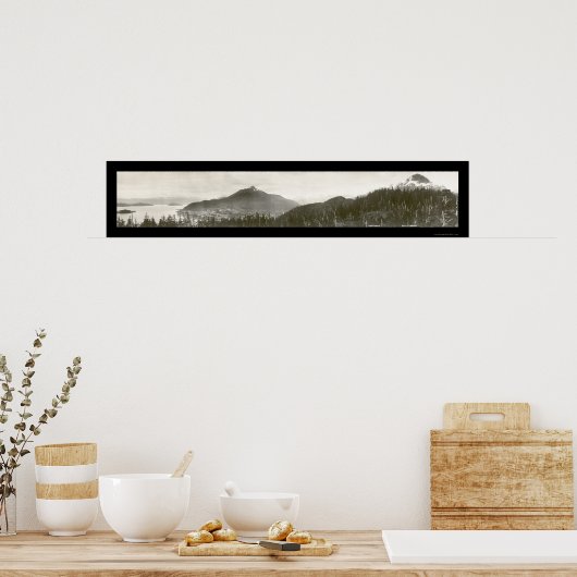 Cordova, AK Panorama Foto 1915 Poster (Keuken)