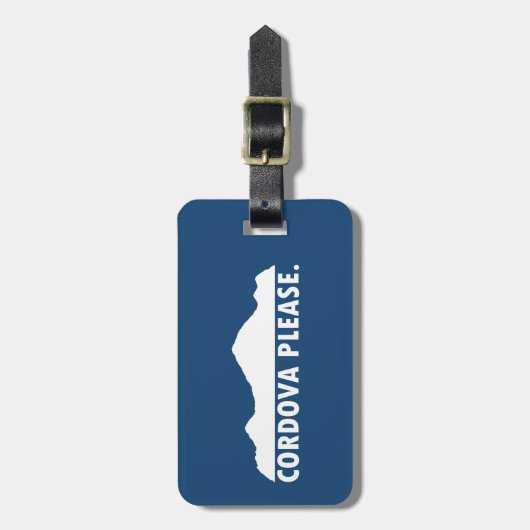 Cordova Alaska alsjeblieft Bagagelabel (Voorkant verticaal)