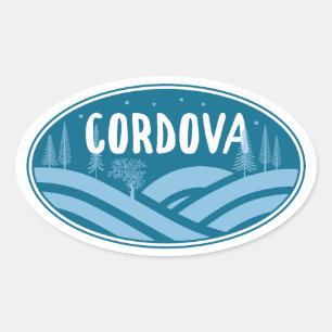 Cordova Alaska Outdoors Ovale Sticker