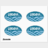 Cordova Alaska Outdoors Ovale Sticker (Vel)