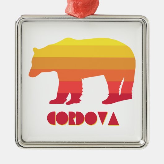 Cordova Alaska Regenboog Beer Metalen Ornament (Voorkant)