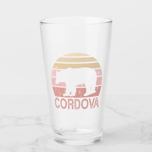 Cordova Alaska Retro Beer Glas (Voorkant)