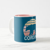 Cordova Alaska Retro Beer Tweekleurige Koffiemok (Voorkant links)