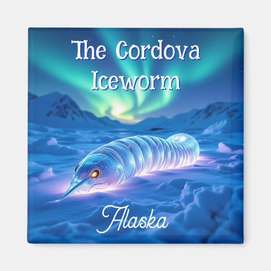 Cordova Iceworm Alaska Cryptid Myth   Magneet (Voorkant)