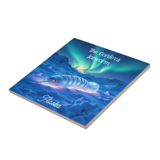 Cordova Iceworm Alaska Cryptid Tegeltje (Zijkant)