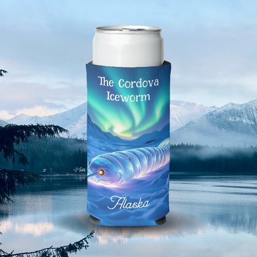 Cordova Iceworm Alaska Keepsake Souvenir  Seltzer Blikjeskoeler