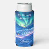 Cordova Iceworm Alaska Keepsake Souvenir  Seltzer Blikjeskoeler (Seltzer Voorkant)