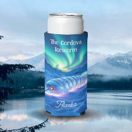 Cordova IJsworm Alaska Aandenken Souvenir  Seltzer Blikjeskoeler