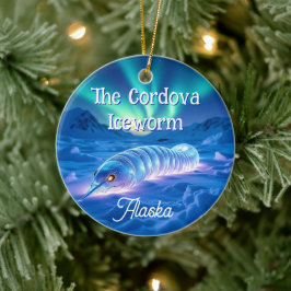 Cordova IJsworm Alaska Cryptid Mythe Kerstmis Keramisch Ornament