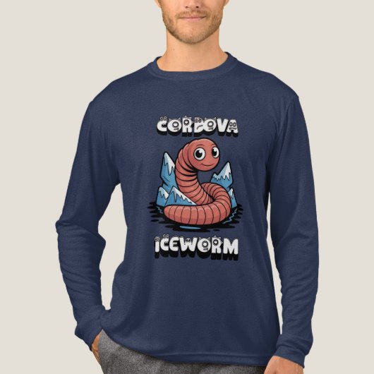 Cordova IJsworm Alaska Cryptid Tri-Blend Shirt (Voorkant volledig)