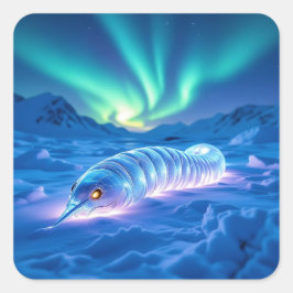 Cordova IJsworm Alaska Cryptid Vierkante Sticker