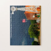 Cordova Nebraska. Kerstgroeten Jigzaag Puzzle Legpuzzel (Verticaal)