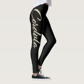 Cordula white gold Handwriting Hose Leggings (Rechts)