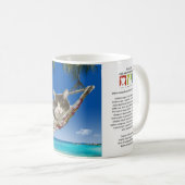 Corduroy in het Caribisch gebied (Kat in hammock) Koffiemok (Voorkant rechts)