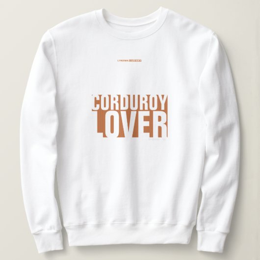 CORDUROY LOVER TRUI (Design voorkant)