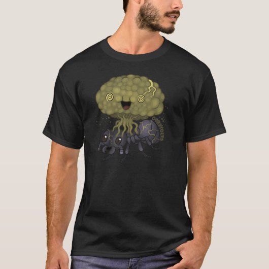 Cordyceps Fungus - zwarte mier T-shirt (Voorkant)
