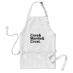 Core Mantle Crust   Interne aardstructuur Standaard Schort