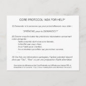 Core Protocol: Ask For Help Briefkaart (Achterkant)